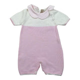 La Stupenderia Pagliaccetto Bicolore In Filo per Neonata SBTT52 BIANCO/ROSA LA STUPENDERIA 