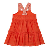 Miss Grant Abito Giromanica Tinta Unita per Neonata 3942N ARANCIONE MISS GRANT 