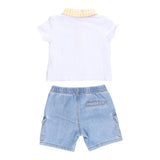 Moschino Cmpleto 2 Pezzi Bermuda-Polo per Neonato MUG01AXN BIANCO MOSCHINO 