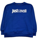 Just Cavalli Felpa Chiusa Girocollo Tinta Unita con Logo per Bambino JBP26009FE BLU JUST CAVALLI 