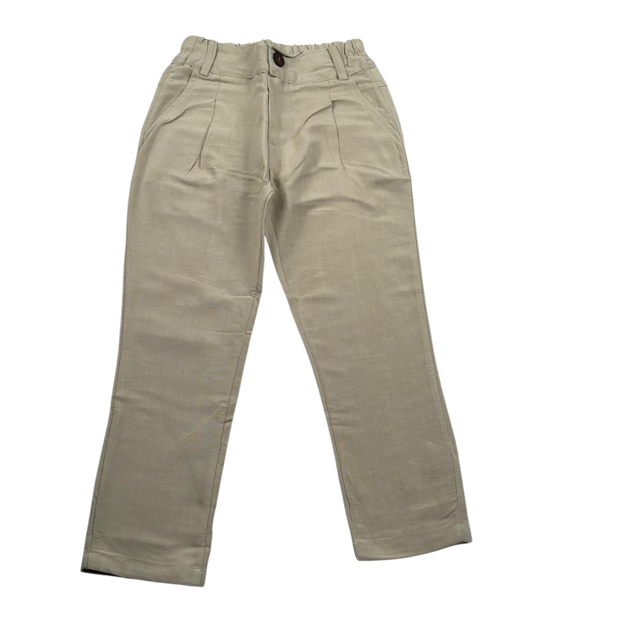 Never Too Pantalone tinta unita con Elastico In Vita Beige per Bambino NT1232PTB BEIGE NEVER TOO 