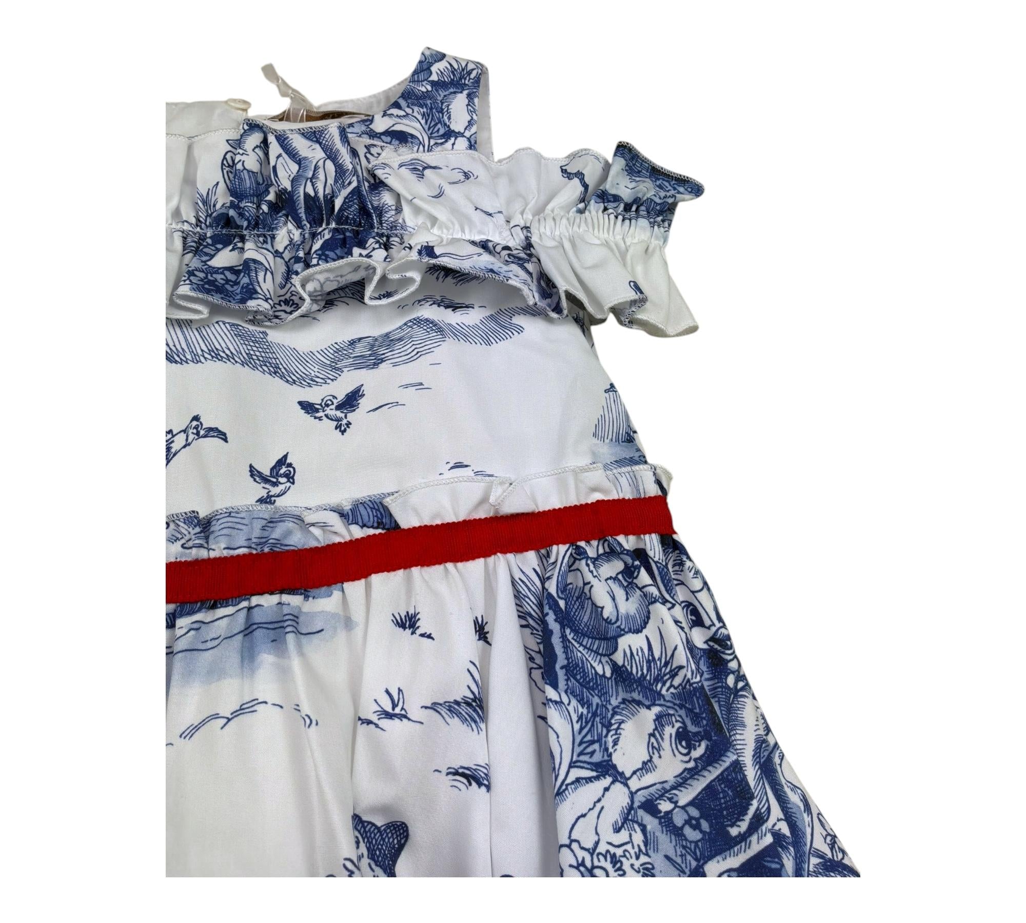 Monnalisa Abito Tinta Unita con Stampa Fantasia per Bambina 117913 BIANCO MONNALISA 