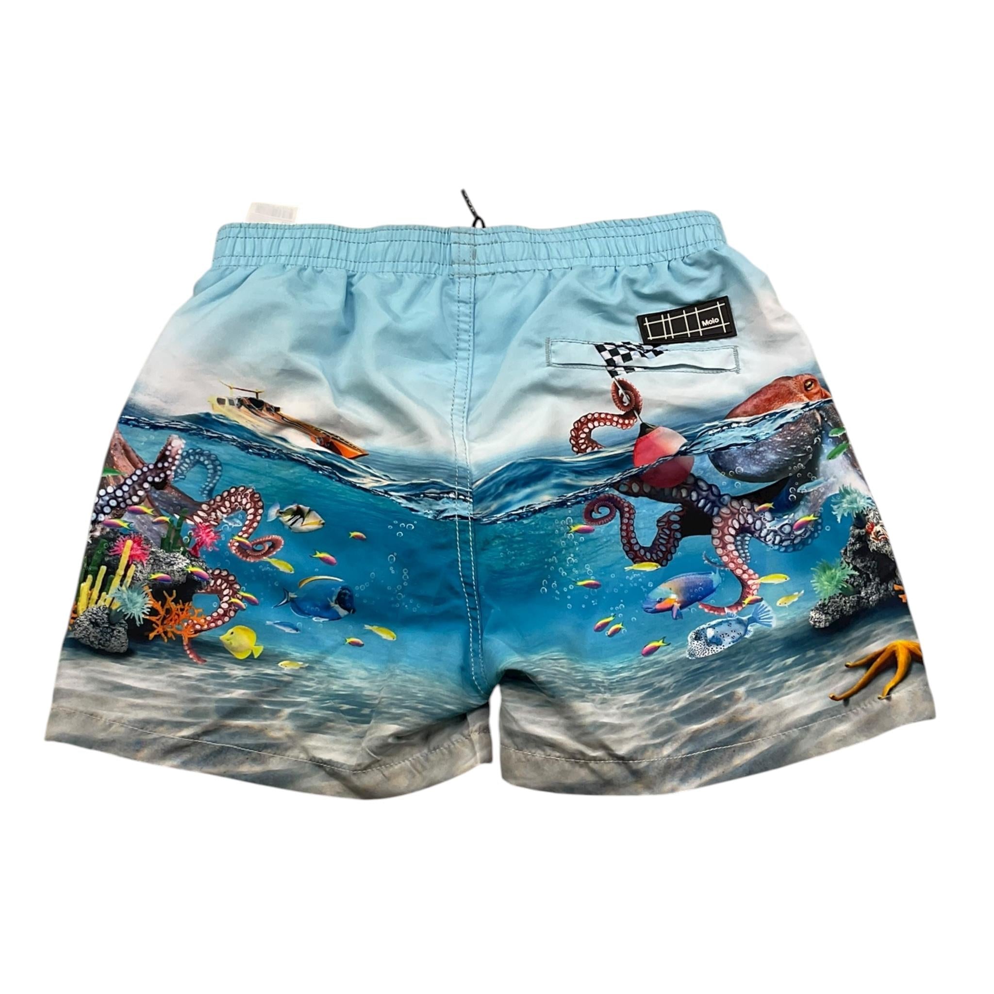 Molo Costume Modello Boxer Tinta Unita con Stampa per Bambino 8S22P405 AZZURRO MOLO 