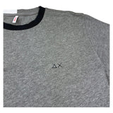 Sun68 T-Shirt Girocollo Tinta Unita con Logo per Bambino TSUNS GRIGIO SUN68 