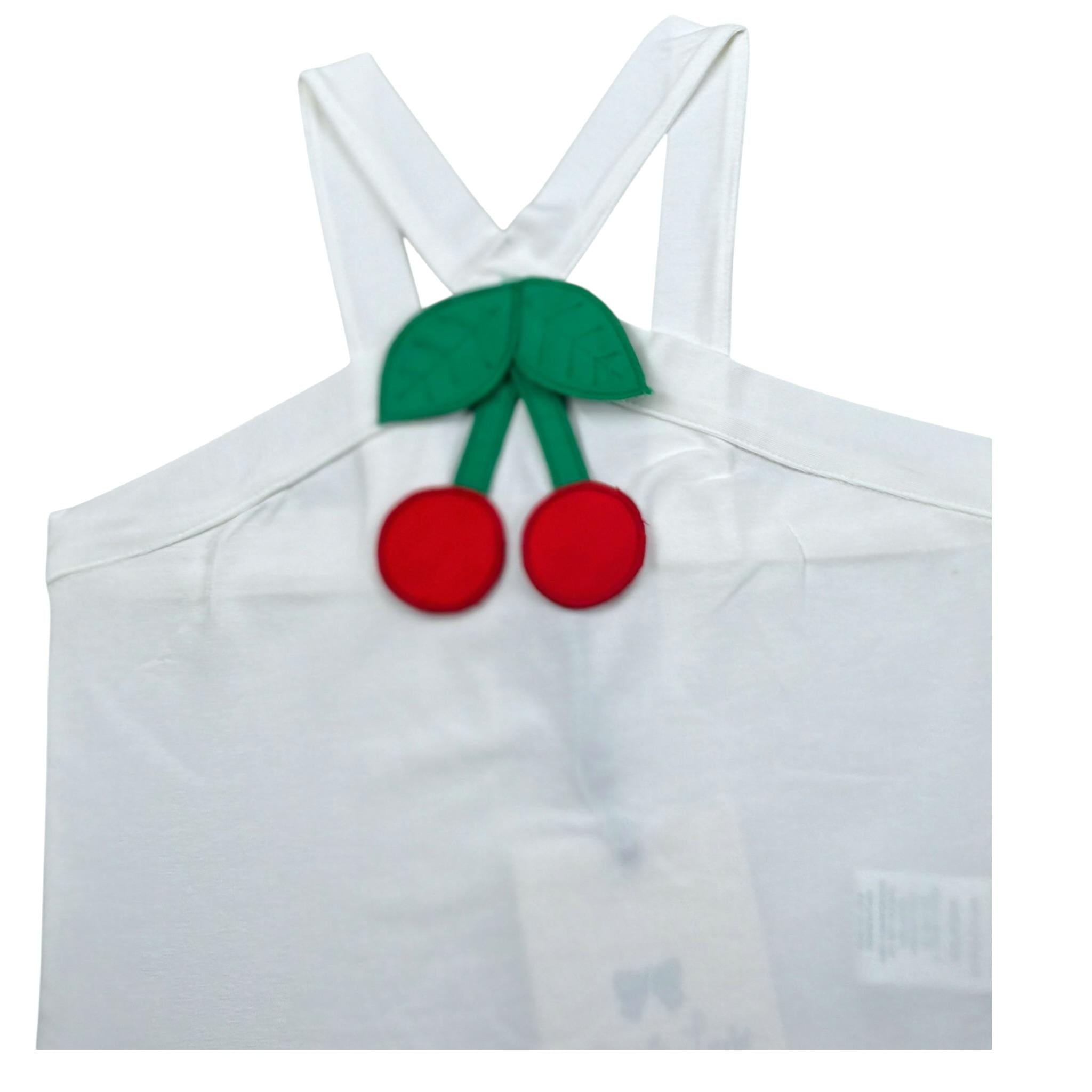 Piccola Ludo Top Tinta Unita con Applicazione per Bambina BF9WB077 BIANCO PICCOLA LUDO 