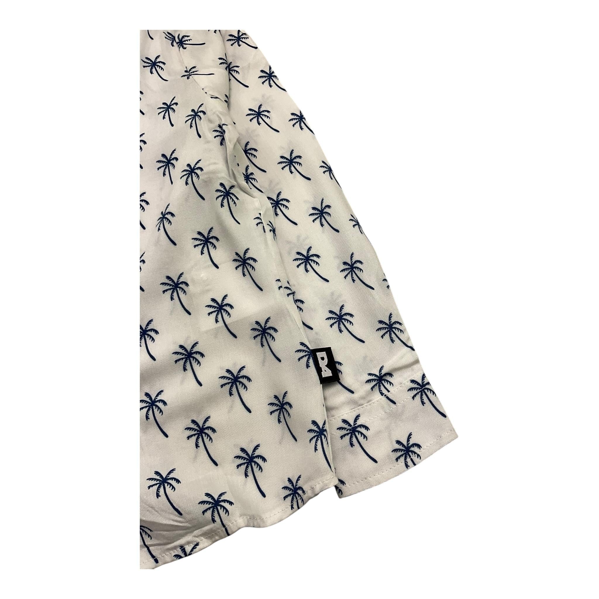 Daniele Alessandrini Camicia Manica Lunga Tinta Unitacon Palme per Bambino 1295C0899J BIANCO DANIELE ALESSANDRINI 