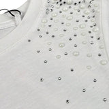 Pepe Feamo T-Shirt Tinta Unita con Applicazioni per Bambina PG503155 BIANCO PEPE JEANS 