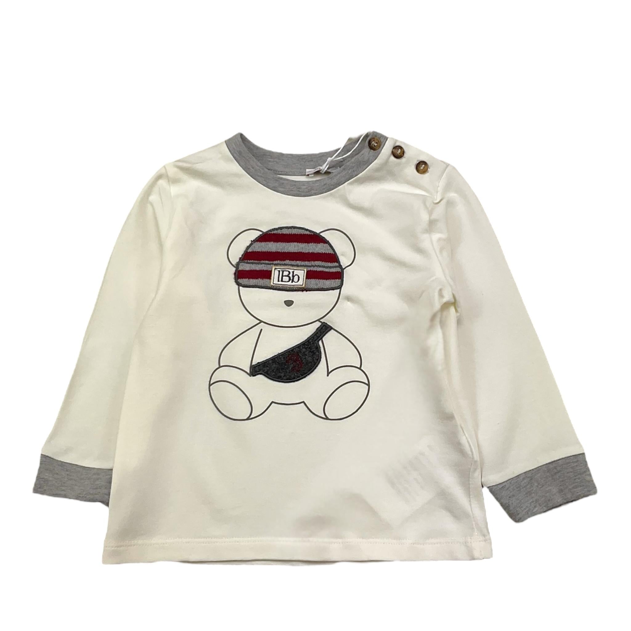 LE BEBE' shirt girocollo tinta unita con stampa Bianco per Neonato LBB5165 BIANCO LE BEBE' 