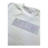 Liu Jo T-Shirt Tinta Unita con Brillantini per Neonata KA5095NXX BIANCO LIU JO 