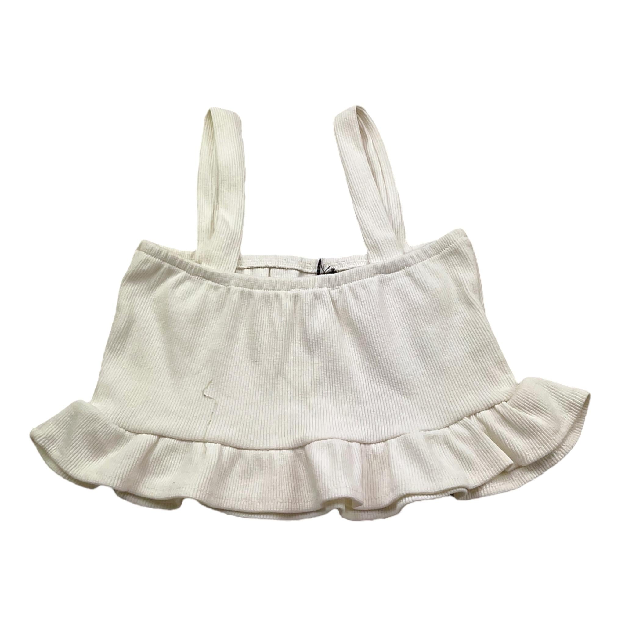 Janice Top Tinta Unita con Bretelle per Bambina JN237R BIANCO JANICE 