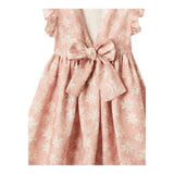 Il Gufo Abito Giromanica Tinta Unita con Fantasia Fiori per Bambina P25VM775L4002 ROSA IL GUFO 