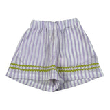 Ilfarobimbi Short Bicolore con Fantasia A Righe per Neonata IFB50374X BIANCO/LILLA ILFAROBIMBI 