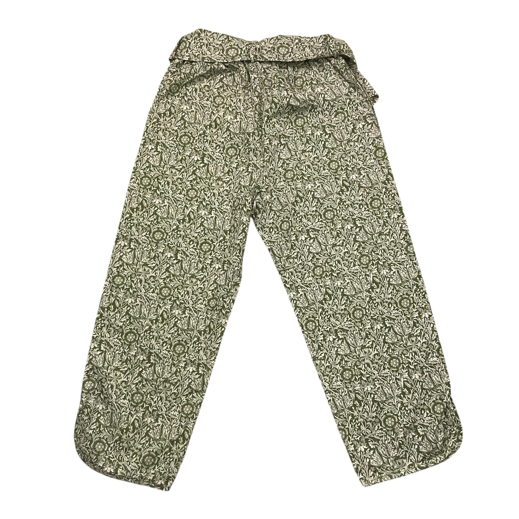 Babe & Tess Pantalone Tinta Unita con Fantasia Fiori per Bambina 04518075 VERDE BABE & TESS 