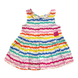 Agatha Ruiz Abito Giromanica Stampa Fantasia Bianco Per Neonata