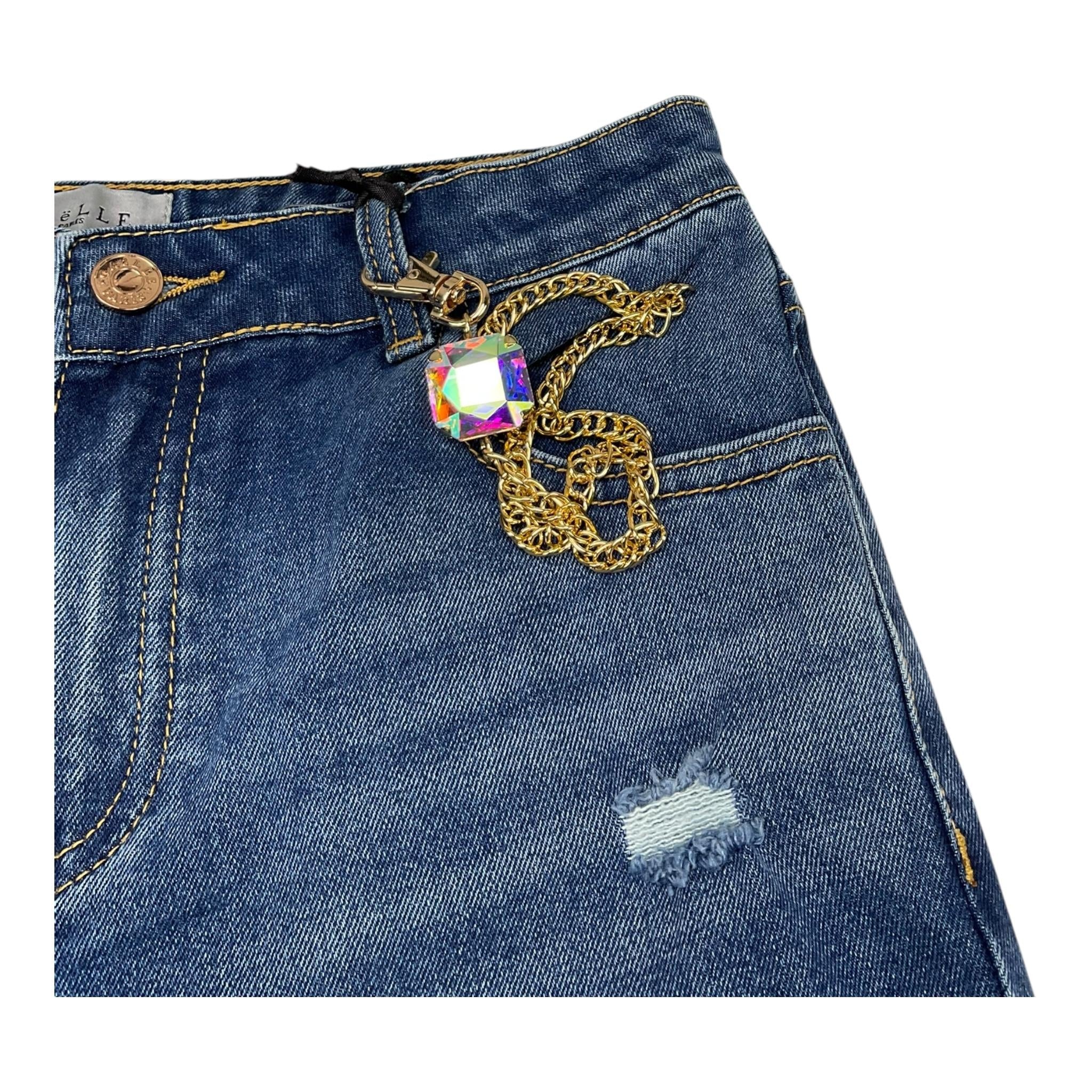 GAELLE jeans tinta unita con girovita regolabile Blu per Bambina 2741PD00309XXX BLU GAELLE 