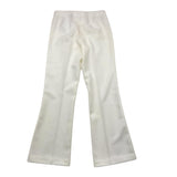 Twinset Pantalone Tinta Unita Modello Zampa Con Elastico In Vita Bianco Per Bambina