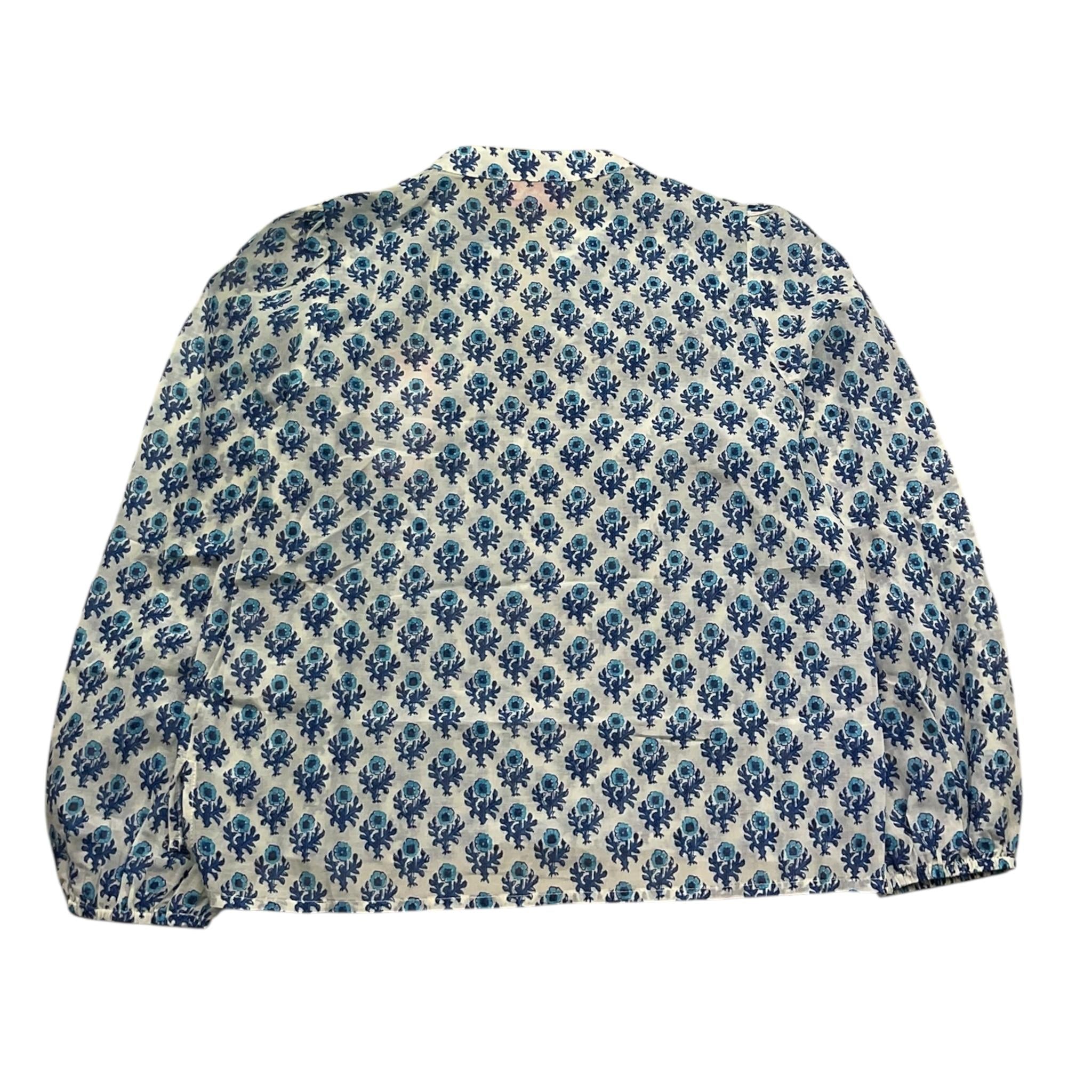 Saint Barth Camicia Manica Lunga Tinta Unita Fantasia Floreale per Bambina HRP002 BIANCO SAINT BARTH 