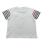 Daniele Alessandrini T-Shirt Girocollo Fantasia A Righe per Bambino 1296M00211 BIANCO DANIELE ALESSANDRINI 