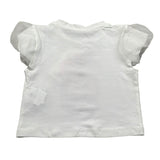 M+E' T-Shirt Girocollo Tinta Unita con Stampa per Neonato UE1856XX BIANCO M+E' 