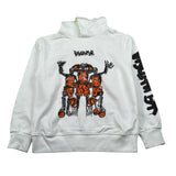 Disclaimer Felpa Chiusa con Cappuccio Tinta Uita con Stampe Bianco per Bambino 24ED58029 BIANCO DISCLAIMER 