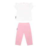 John Richmond Completo 2 Pezzi T-Shirt-Leggins Bicolore per Neonata RIP25008CJ BIANCO/ROSA JOHN RICHMOND 