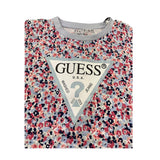 Guess T-Shirt Girocollo Tinta Unita con Stampa per Bambina K5RI15K6YW4 BIANCO GUESS 