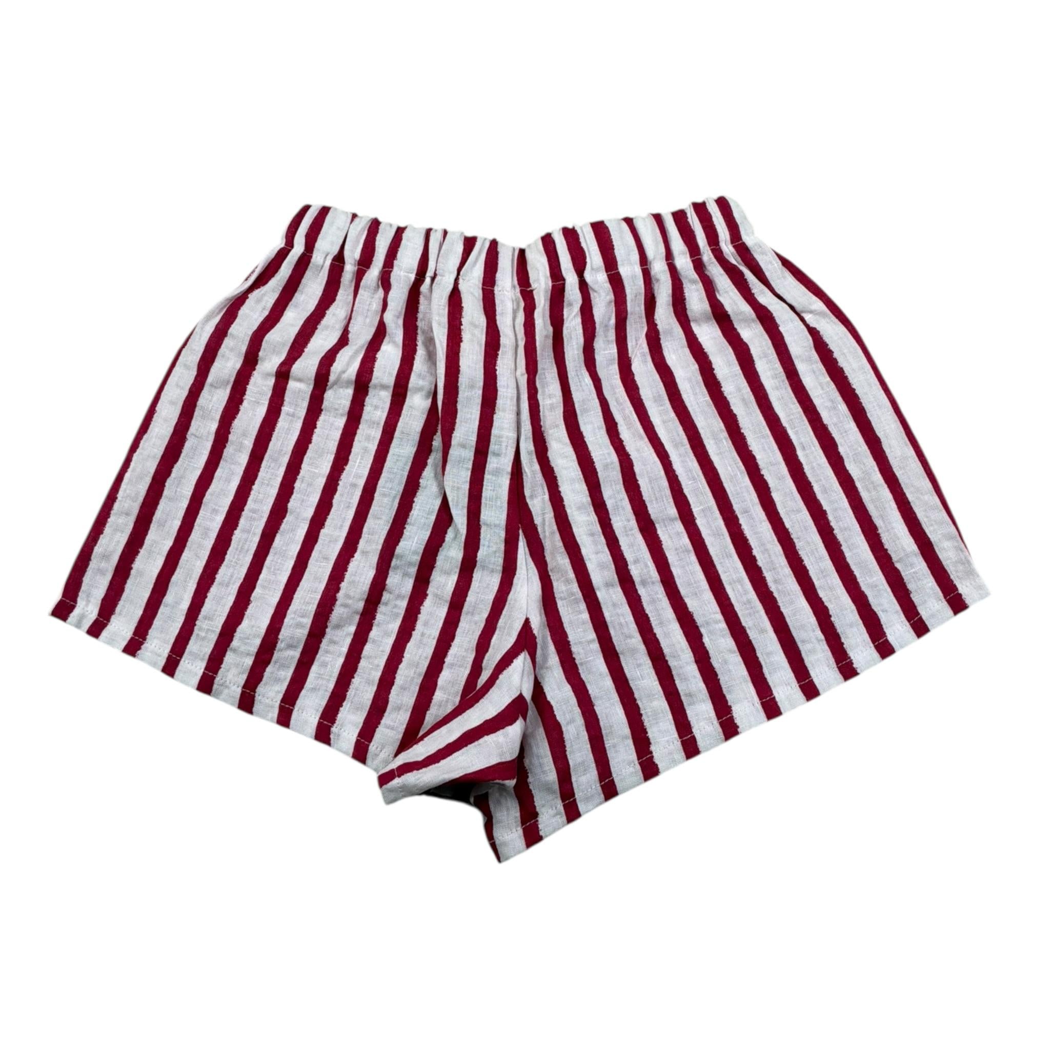 Dou Dou Short Fantasia A Righe Bicolore per Bambina DQ6A89 BIANCO/ROSSO DOU DOU 