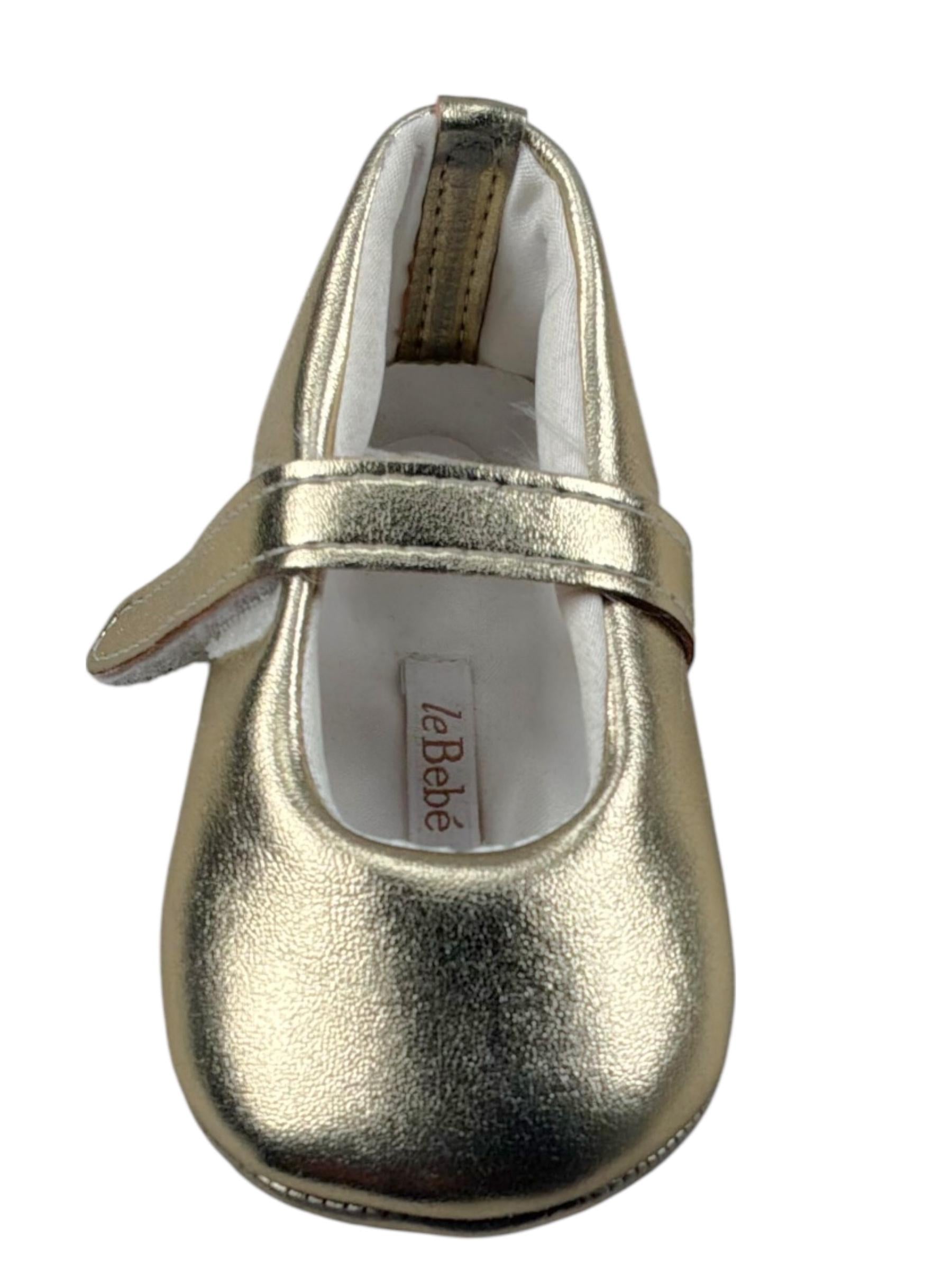 Le Bebe' Ballerina Tinta Unita con Strappi per Neonata LBG4659 ORO LE BEBE' 