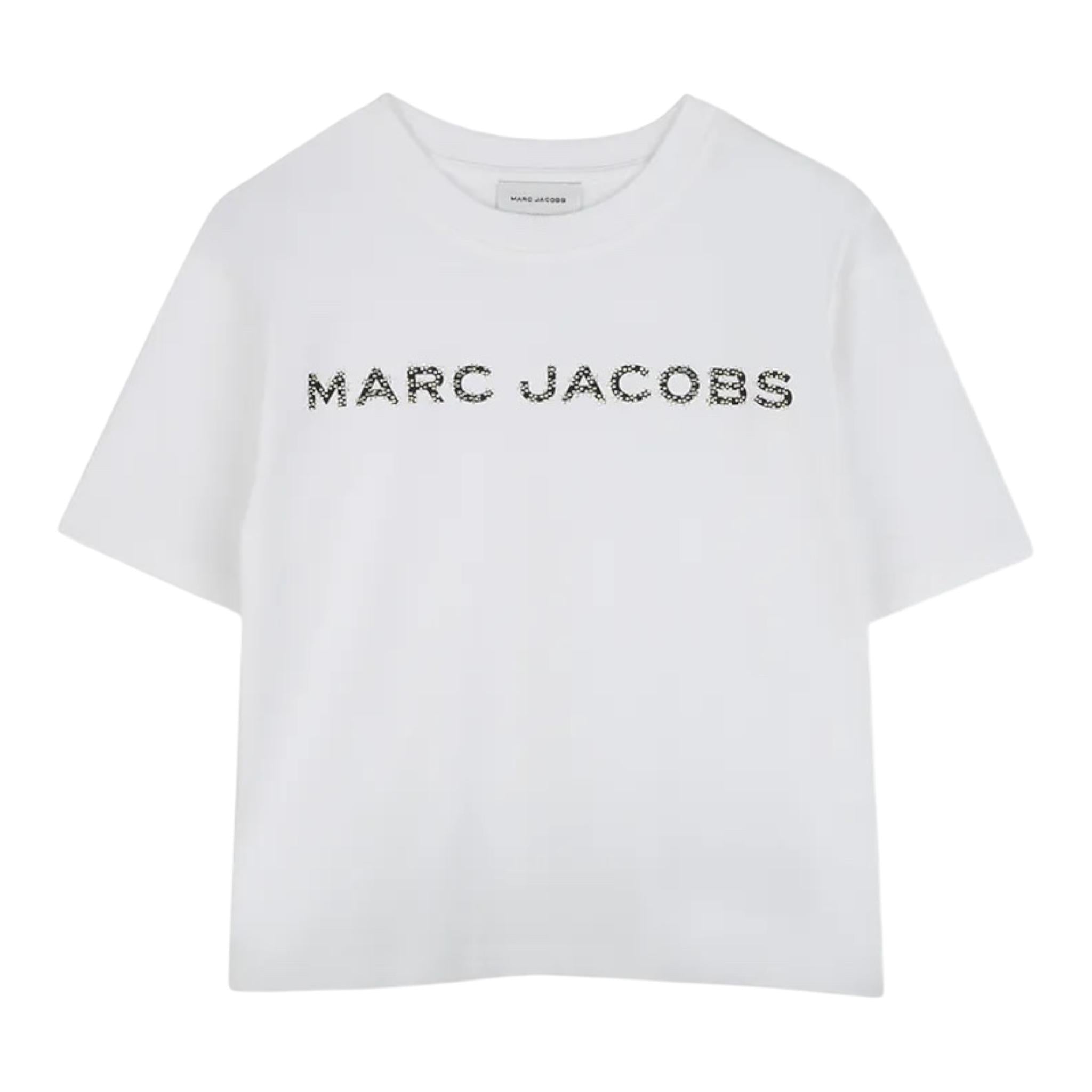 Marc Jacobs T-Shirt Girocollo Tinta Unita con Stampa per Neonata W60463 BIANCO MARC JACOBS 