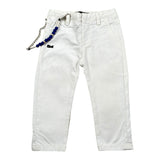 Daniele Alessandrini Pantalone tinta unita con Girovita Regolabile Bianco per Neonato 1295P0869 BIANCO DANIELE ALESSANDRINI 