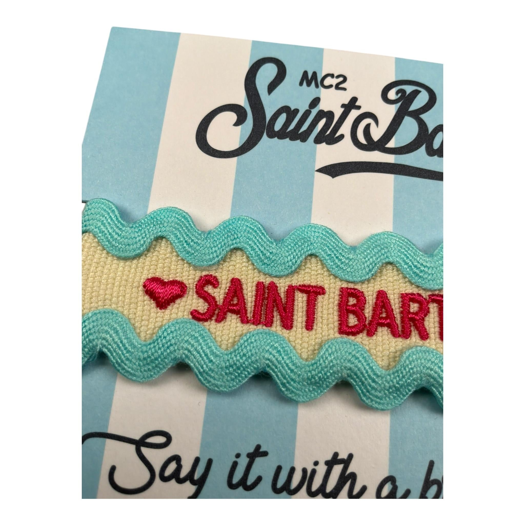 Saint Barth Bracciale Tinta Unita con Logo per Bambina BRACALET MULTICOLOR SAINT BARTH 