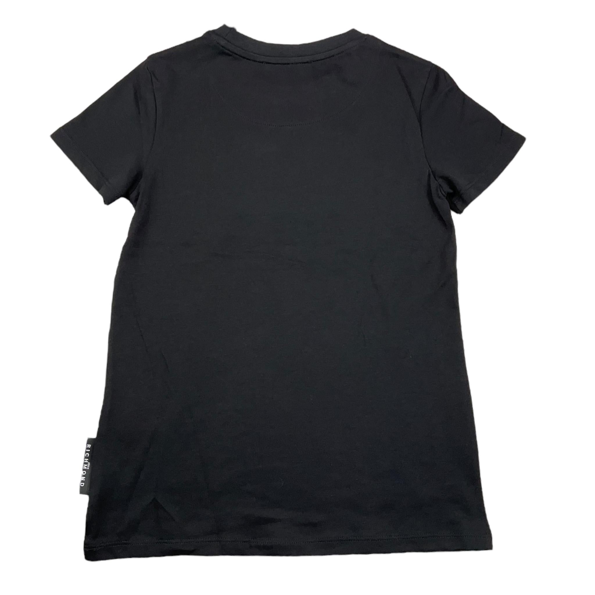 JOHN RICHMOND t-shirt girocollo tinta unita con stampa in contrasto Nero per Bambina RGA25009TS NERO JOHN RICHMOND 