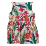 Guess Abito Giromanica Tinta Unita con Stampa Fiori per Bambina K5GK13WFBM0 BEIGE GUESS 