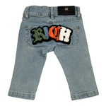 John Richmond Jeans Tinta Unita con Girovita Regolabile per Neonata RIP26106JE AZZURRO JOHN RICHMOND 