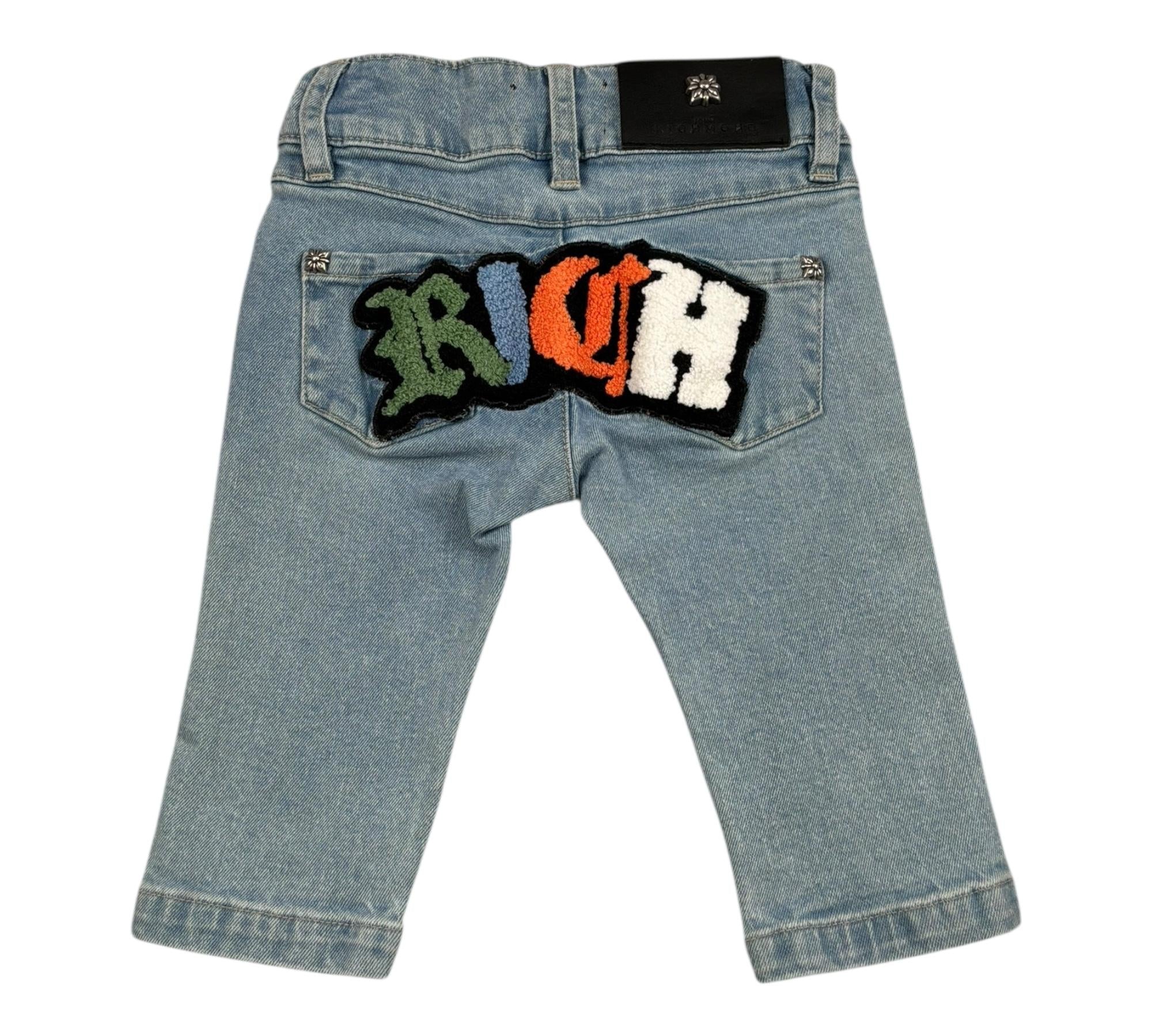 John Richmond Jeans Tinta Unita con Girovita Regolabile per Neonata RIP26106JE AZZURRO JOHN RICHMOND 