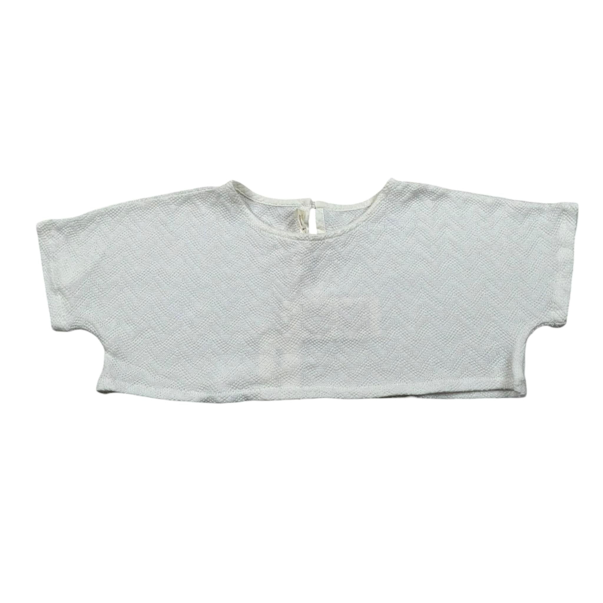 Zhoe & Tobiah T-Shirt Girocollo Tinta Unita Modello Crop per Bambina CNA3F BIANCO ZHOE & TOBIAH 