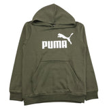 PUMA felpa chiusa con cappuccio tinta unita con stampa logo Verde per Bambino 58696508 VERDE PUMA 