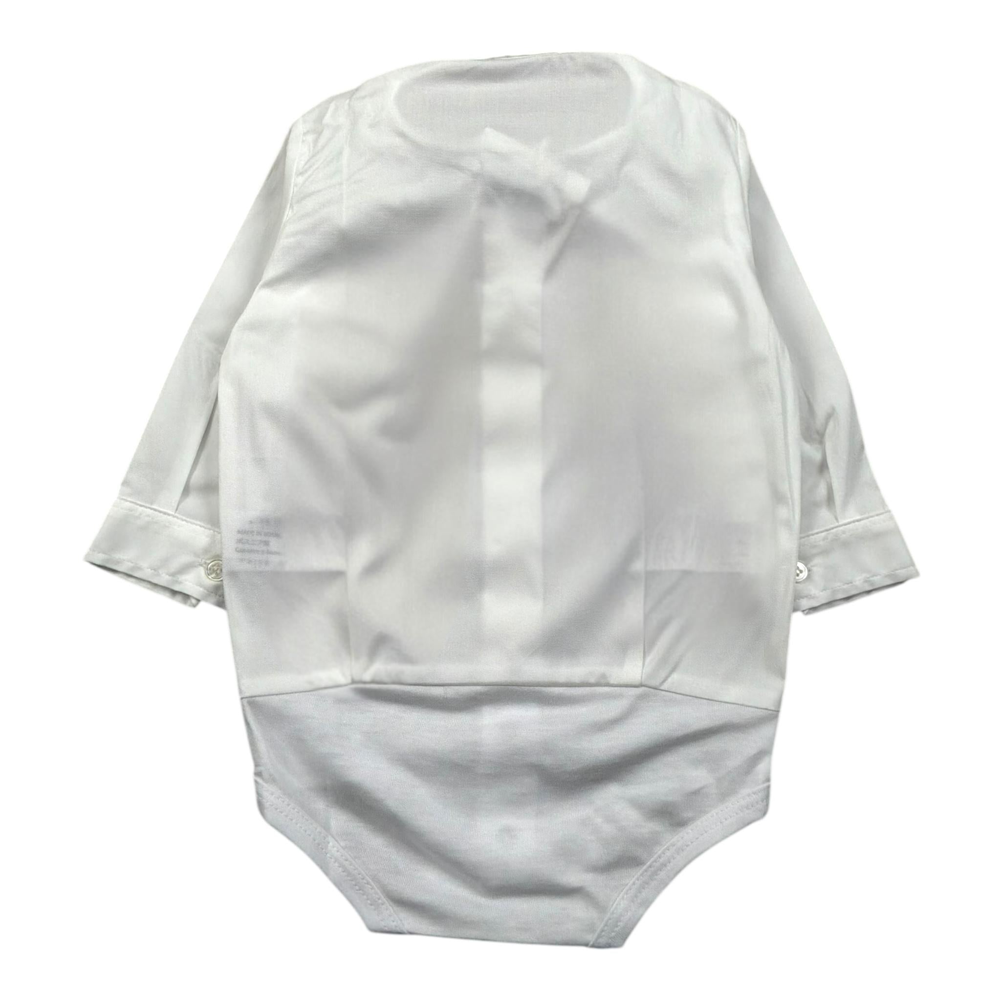 Il Gufo Camicia Body Manica Lunga Tinta Unita per Neonato P25MB036C0066 BIANCO IL GUFO 