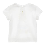Monnalisa T-Shirt Girocollo Tinta Unita con Stampa per Neonata 39E614X BIANCO MONNALISA 