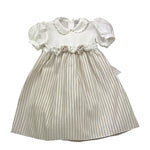 Colibri Abito Mezza Manica Bicolore con Fantasia A Righe per Neonata 4ATCTCP5F BIANCO/BEIGE COLIBRI 