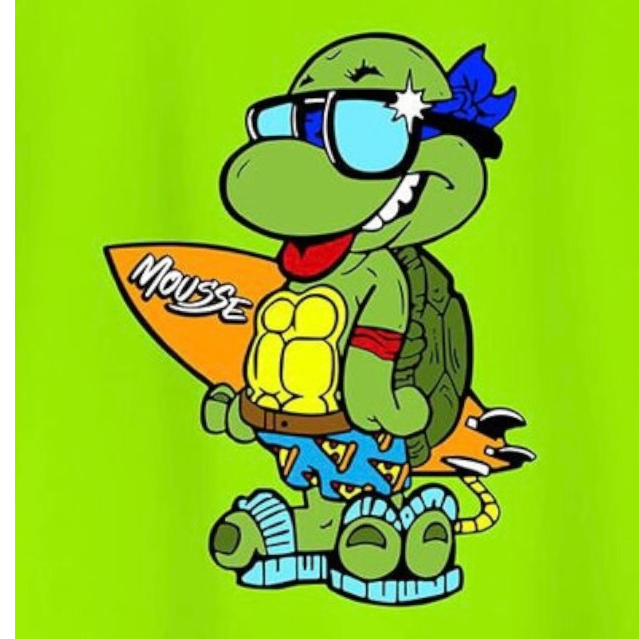 Mousse T-Shirt Tinta Unita con Stampa per Bambino NINJASURFFF VERDE MOUSSE 