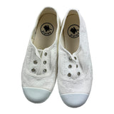 Chipie Sneakers Ricamata Con Suola In Gomma Bianco Per Neonata
