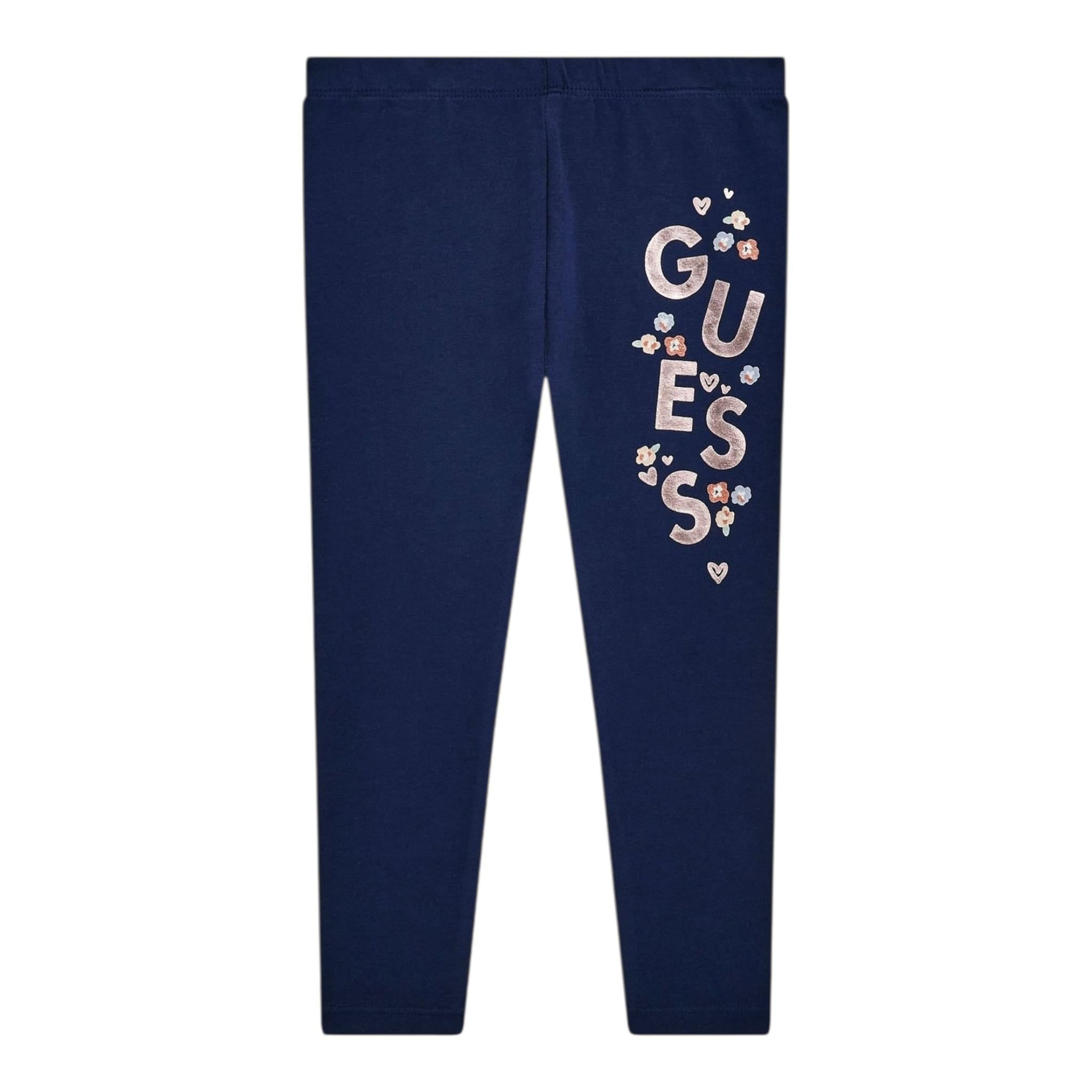 Guess Leggins Tinta Unita con Logo per Neonata K5RB02J1314X BLU GUESS 