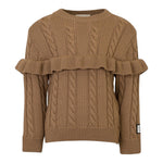 DOU DOU maglia tinta unita con balze Marrone per Neonata DV9A20NX MARRONE DOU DOU 