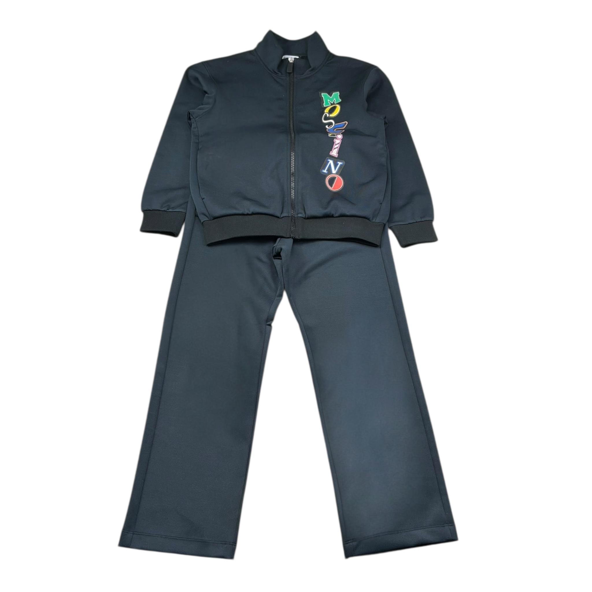 Moschino Completo 2 Pezzi Felpa-Pantalone per Bambina HUK04I NERO MOSCHINO 