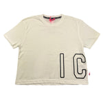 ICON t-shirt girocoll tinta unita con logo Bianco per Bambina IGKS035505 BIANCO ICON 
