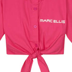 Marc Ellis Camicia Modello Crop Tinta Unita con Logo per Bambina JMJSH14155 FUXIA MARC ELLIS 