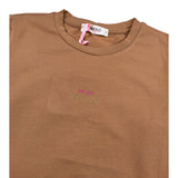 Vicolo Shirt Girocollo tinta unita con Stampa Marrone per Bambina 3141M0799 MARRONE VICOLO 