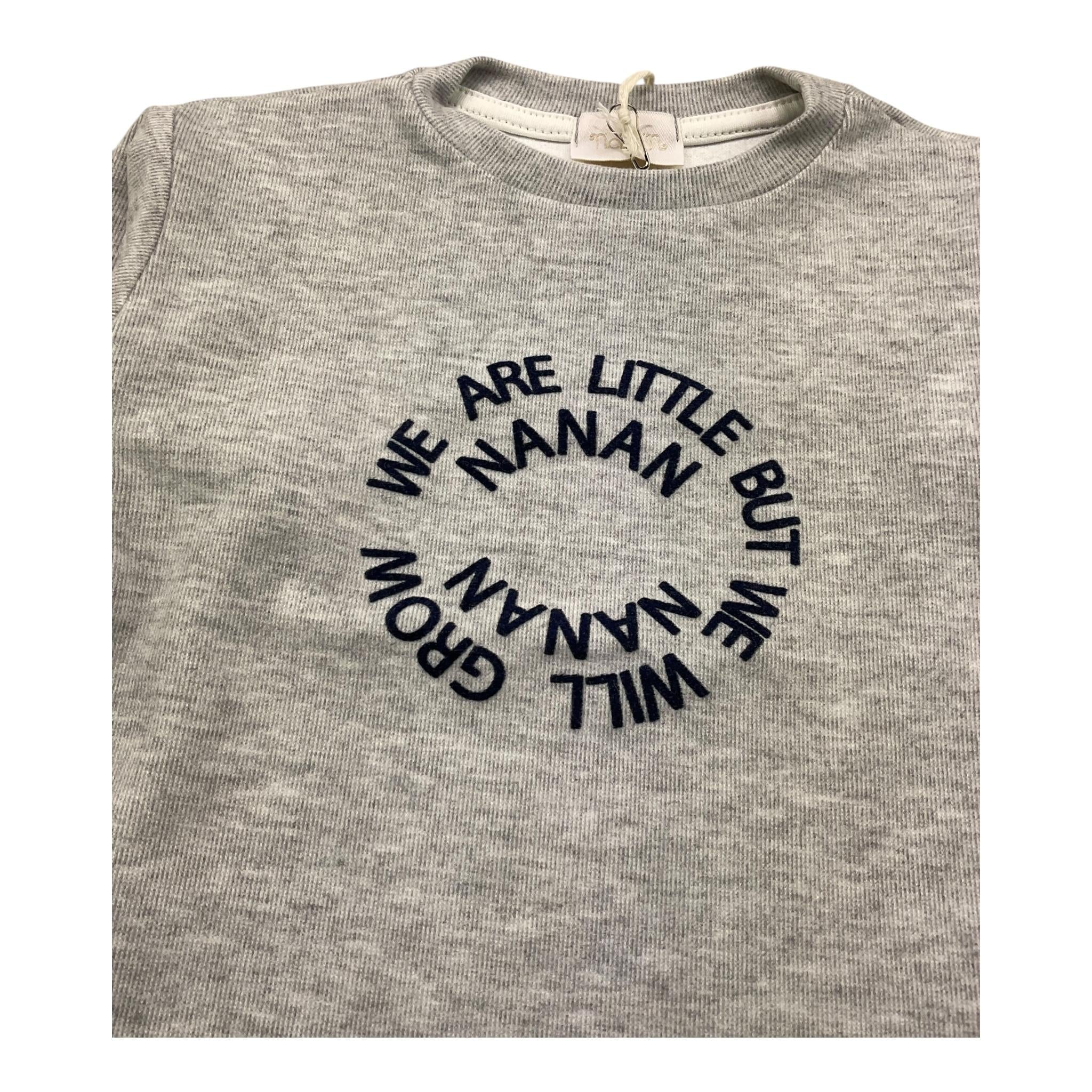 NANAN maglia girocollo tinta unita con stampe Grigio per Neonato I2312524GR GRIGIO NANAN 