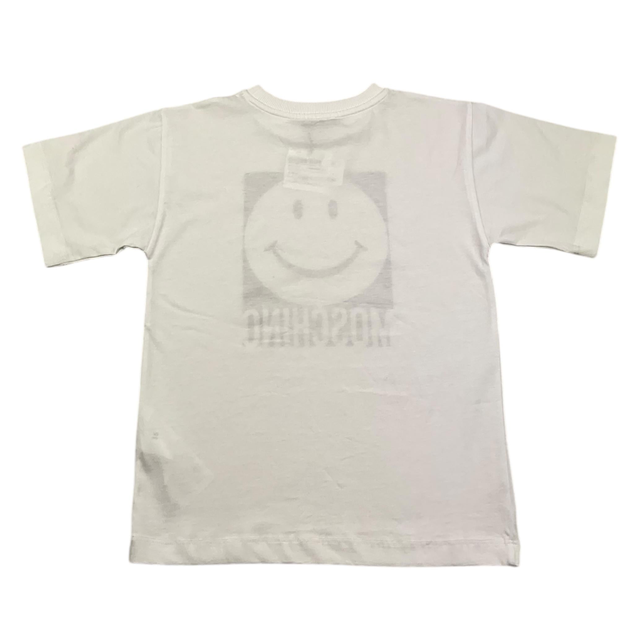 MOSCHINO t-shirt tinta unita girocollo con stampa Bianco per Bambino HSM05G BIANCO MOSCHINO 